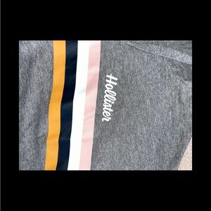 Hollister Gray Hoodie with Stripes